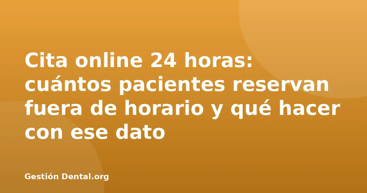 Cita online 24 horas: cuántos pacientes reservan fuera de horario y qué hacer con ese dato